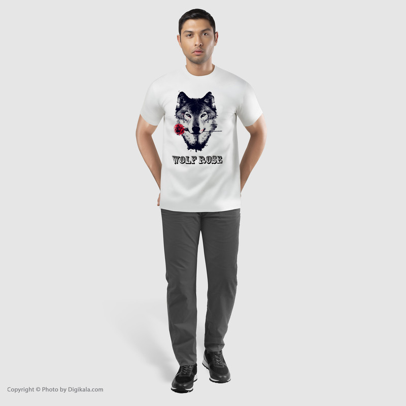 تیشرت  آستین کوتاه مردانه طرح گرگ کد 0106